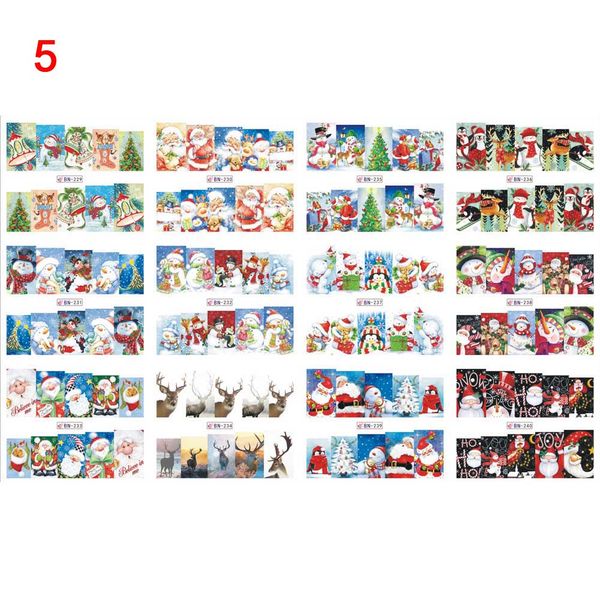 

12 styles/ sheet halloween skull christmas nail art water transfer nail sticker wraps manicure decor accessories v9-drop, Black