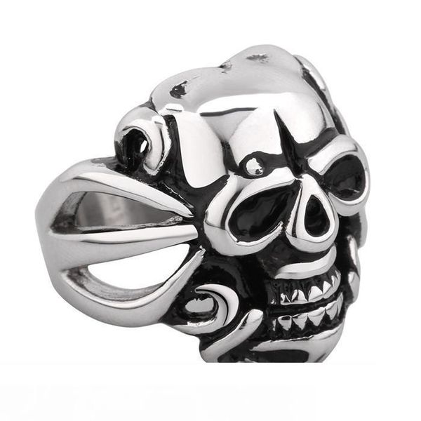 

death stainless steel mens rings vintage silver skull ring color retention fashion jewelry good quality s023