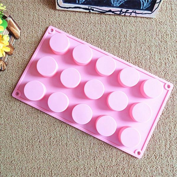 

supplier of cylindrical circular 15 even chocolate handmade soap molds silicone cake mold