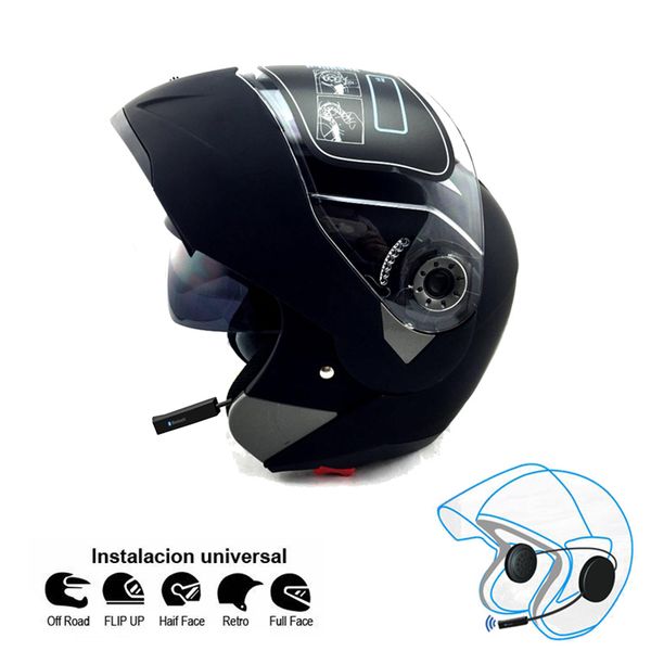 

new motorcycle bluetooth helmets flip up jiekai double visor helmets racing connect phone helmet