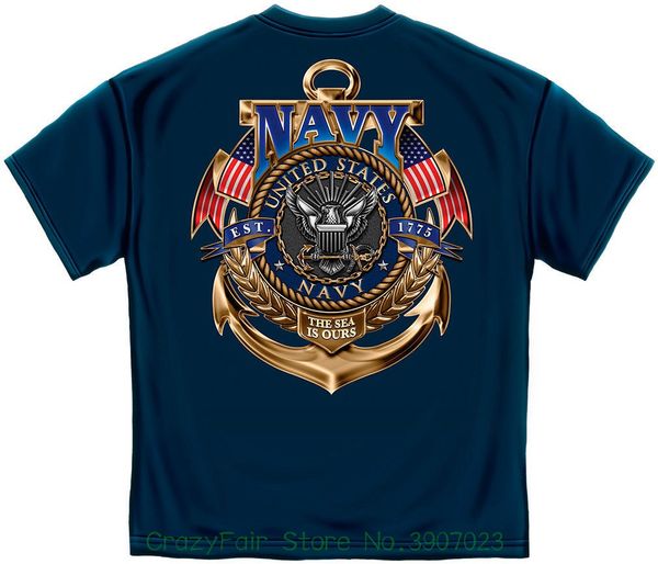 

navy t-shirt the sea is ours navy young man new short sleeve casual t-shirt tee, White;black
