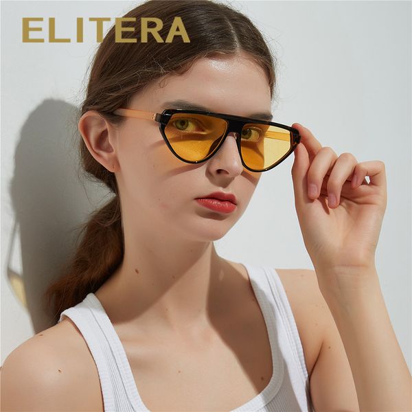 

elitera oversized cat eye sunglasses for men women large frame with colorful lens, White;black
