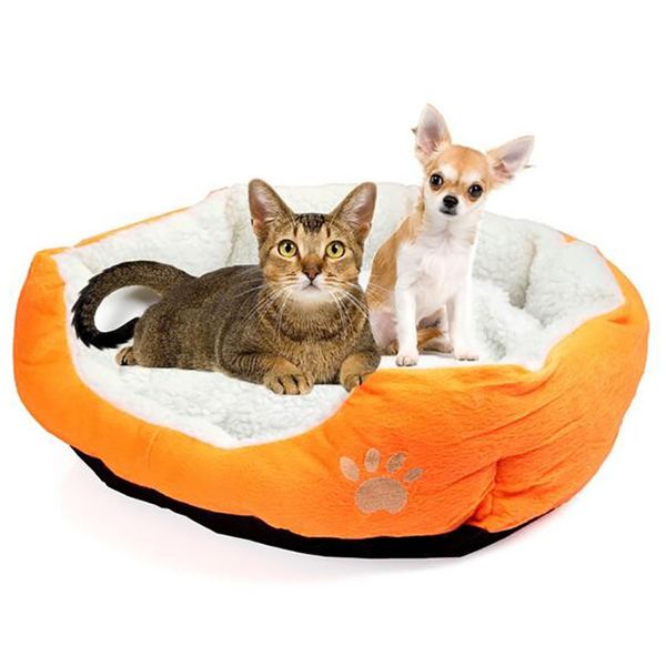 

2019 clean soft pet fleece sofa dog beds waterproof bottom fleece cushion house winter warm plush cat bed house kitten pad