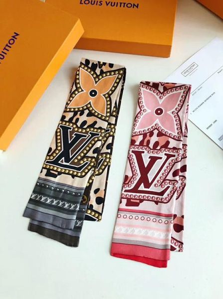 

imported double-sided silk, multi-purpose, scarf, headband, bag accessories luxury women's silk 9*120 delivery