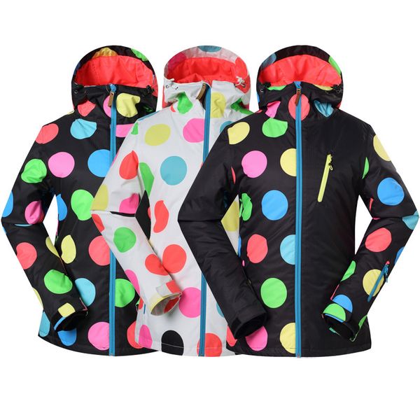 

gsou snow ladies' ski suit winter windproof waterproof warm breathable antistatic ski jacket single double board clothes