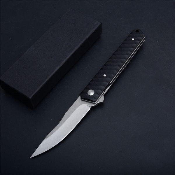 

3 Styles Outdoor gear Flipper Folding Pocket Knife D2 58HRC Satin Blade Utility Rescue Tool G10 Handle Christmas Gift Knives P852F Q