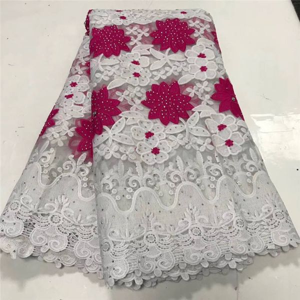 

african lace fabric 2020 lace emboridery french stone mesh nigerian lace fabrics for evening dress xy2944b-7, Black;white