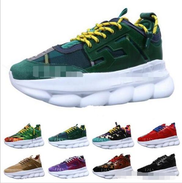 

New 2019 chain reaction designer casual shoes men's shoes high quality green red white outdoor casual shoes size 36-45 one free shipping