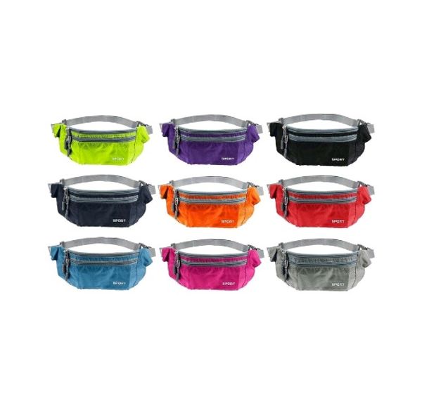 

waterproof women men waist packs nylon zip bag waist pack pouch travel belt bag