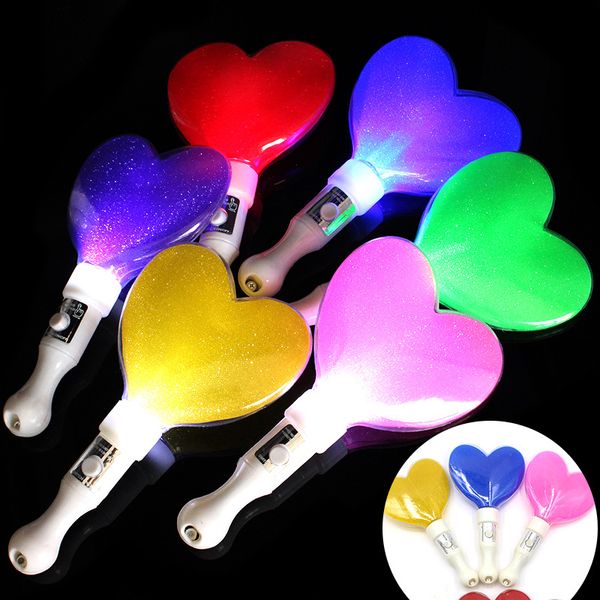 

love heart shaped led flashing stick glow sticks concert cheering props children kids birthday party gift
