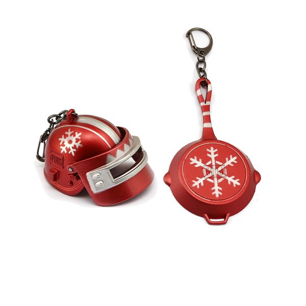 

pubg snowflake keychain battle grounds key chains fps helmet pan alloy pendant game men jewelry keyring christmas gift llaveros, Silver