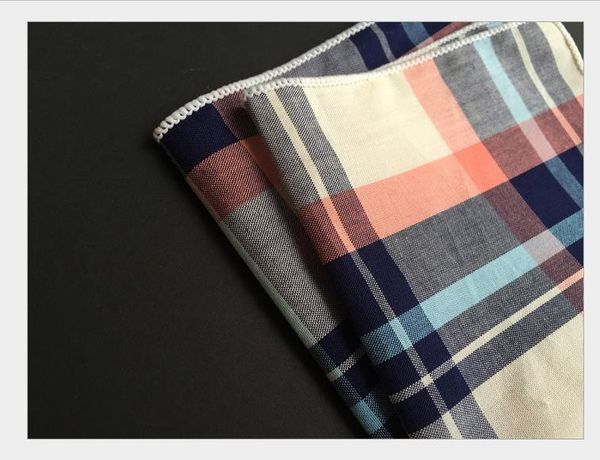 

2019 men's handkerchiefs, scarves, cotton fabrics, scottish checked suits, pocket towels, dress towels, Blue;purple