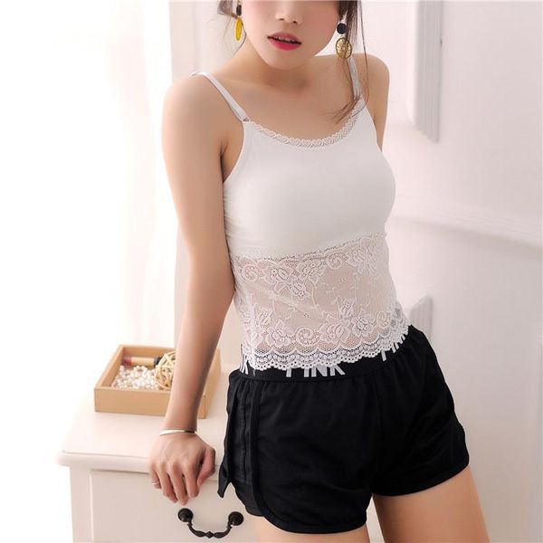 

charming women's cut out strapless camisole tank women fitness underwear floral lace bralette crop tube 2020, Black;white