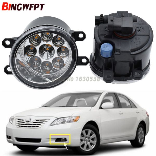 

2pcs super bright led fog lights white yellow lamps 81210-06052 for camry sedan mcv3 acv3 xv3 2007-2014