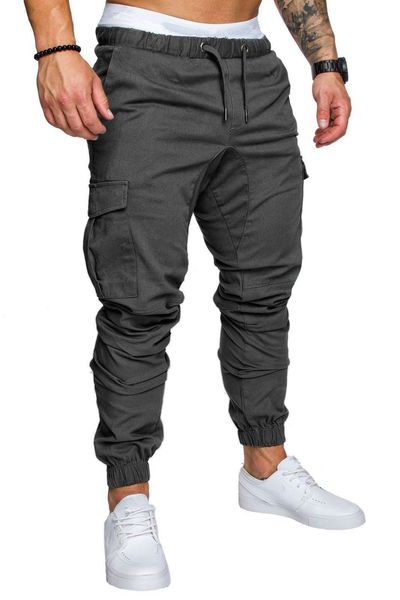 

mrmt 2019 brand new men's trousers casual fashion elastic pants tether pants for male solid color trouser, Black