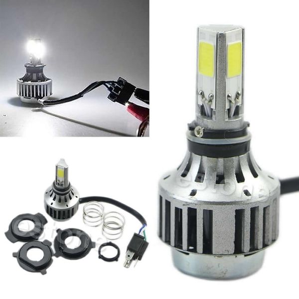 

32w 3000lm cob led hi/lo beam h4 motorcycle headlight front light bulb lamp new