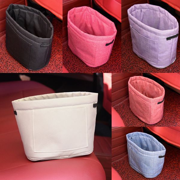 

portable car storage bag oxford cloth car seat organizer auto dustbin can eco recycling garbage rubbish bag accessori