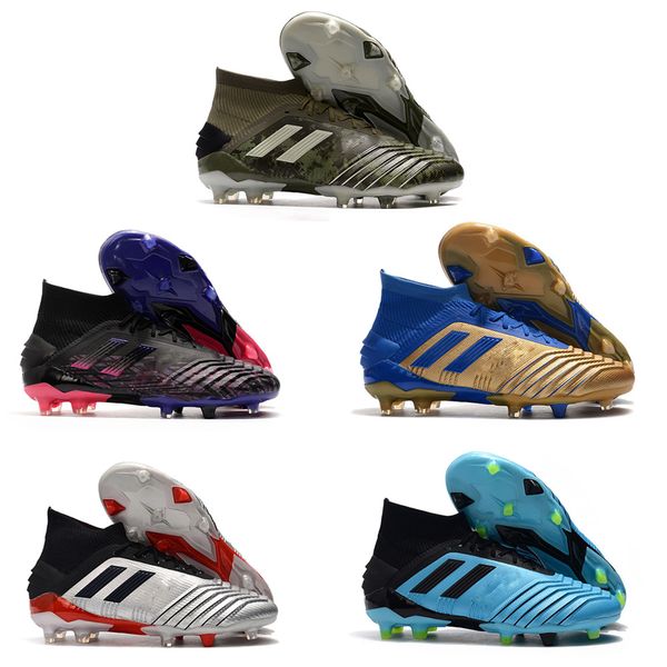 

predator 19+ 19.1 fg ag pp paul pogba 25th anniversary golden mens boys soccer football shoes 19+x cleats boots taquets size 39-45