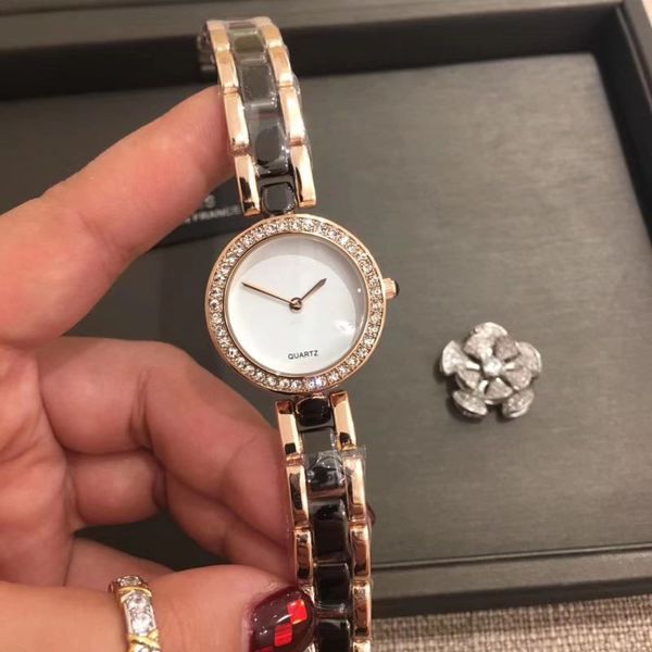 

brand stainless steel ladies watch silver rose gold round diamonds quartz wrist watch clock women boyfriend watches gc dw pandora michael, Slivery;brown