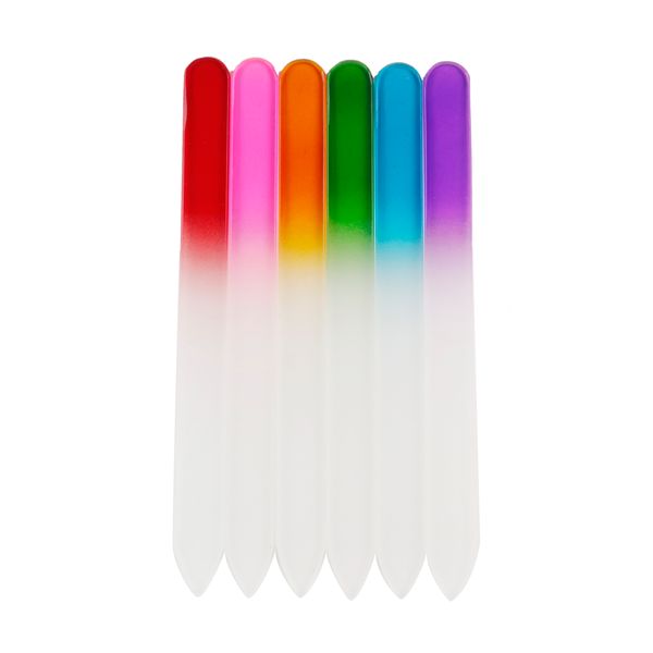 

colorful glass nail files durable crystal file nail buffer nailcare nail art tool for manicure uv polish tool fast dhl