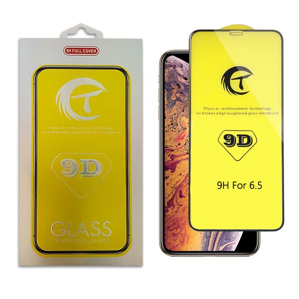 

for iphone xs max xr x 7 8 plus 9d clear curved tempered glass screen protector protective full glue cover film 6 6s