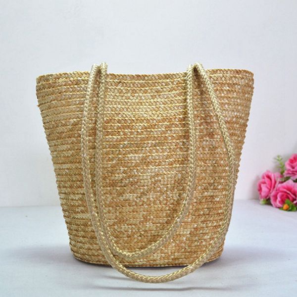

designer handbags women shoulder bags european style simple elegant straw woven beach tote bag purse high quality