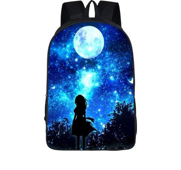 

galaxy / universe / unicorn cheshire cat school backpack for teeange girls school bags starry night space star schoolbags