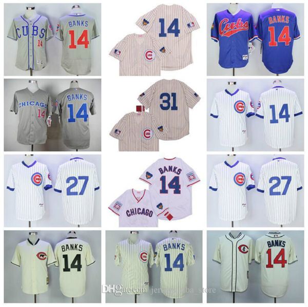 

chicago baseball jersey cubs 14 ernie banks jersey 27 addison russell 31 maddux cool base 2016 pinstripe pullover 06 04, Blue;black