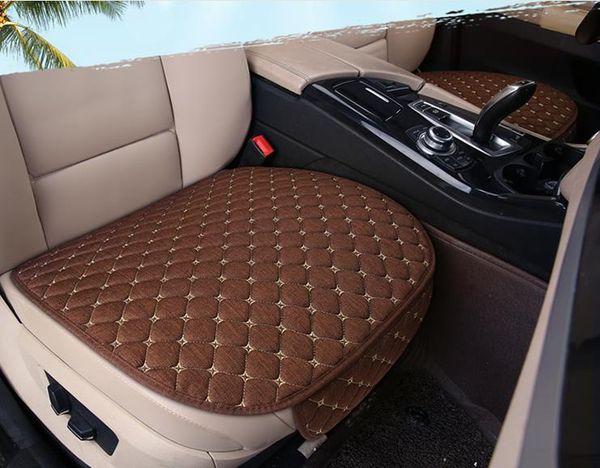Flax Car Seat Cushion Without Back Support Breathable Universal