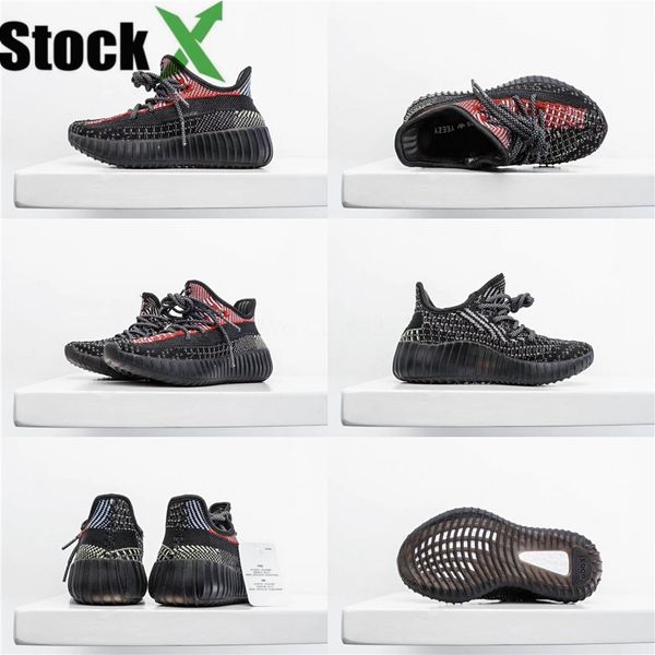 

s retro kanye west basketball shoes glow in dark red white black christmas youth kids lebron sneakers boots with box size 5 11#946