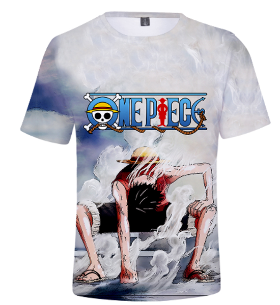 

обезьяна d луффи новый горячая мода аниме one piece футболка 3d печати мужчины / женщины лето круглый воротник с коротким рукавом повседневн, White;black