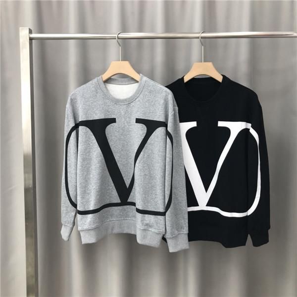 

new luxurious brand design valen hoodie long sleeve crewneck sweater sweatshirt fashion chest big letter pullover hoodie outdoor sweatshirt, Gray;blue