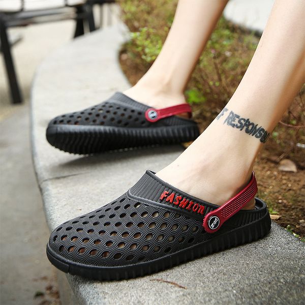 

summer sandals clogs casual comfortable garden men sandals #ml810516, Black