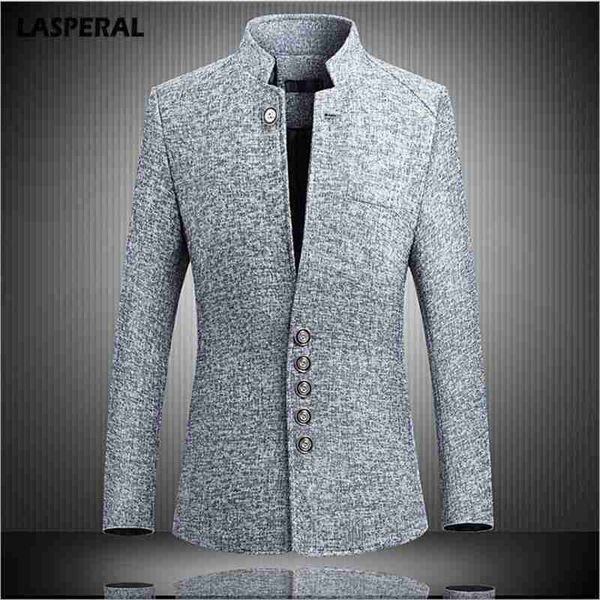 

весна осень твердые casual мужчины пиджаки с длинным рукавом стенд кнопка воротник горячая продажа нового бренда мужской блэйзерс 2018 новый, Black;brown