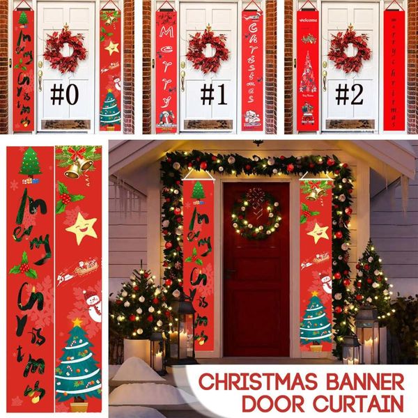 

30x180cm 1/2 set merry christmas banner outdoor decoration for home ing pendant christmas curtain