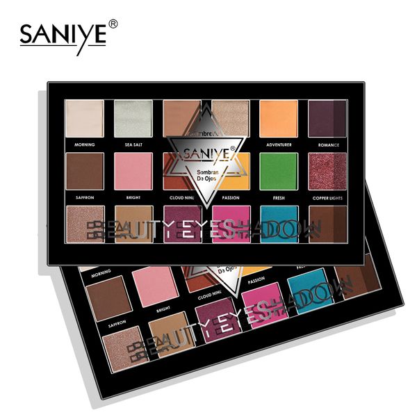 

saniye 18 colors eyeshadow palette shimmer matte glitter eyeshadow pallete eye shadow make up palette e1811