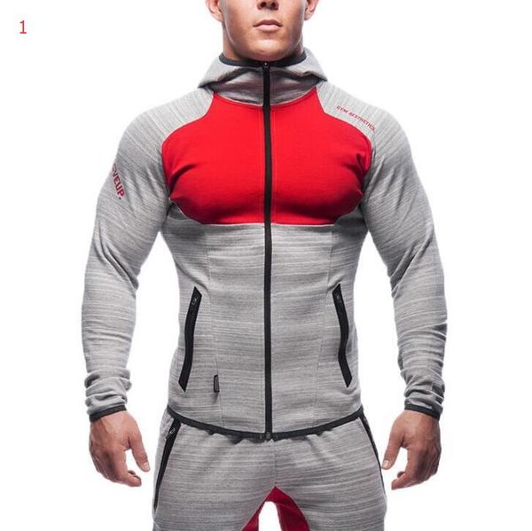 

luxury mens designer hoodies gym bodybuilding shirts hooded sport sweashirts with letters fashion brand jackets men 7 styles, Black