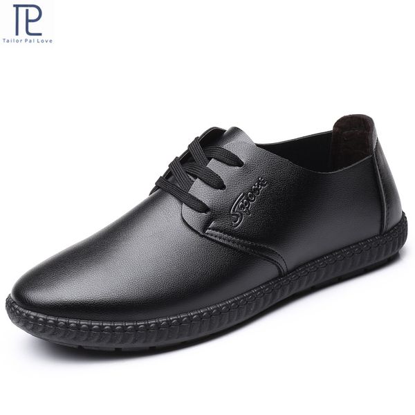 

new men pu leather fashion casual shoes mens loafers breathable slip on black driving shoes business wedding dress