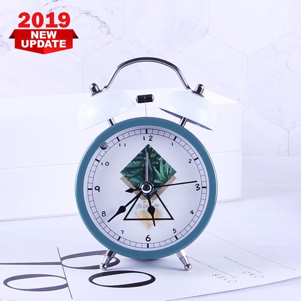 

modern wind metal ringing alarm clock student home bedside mute pointer small alarm clock