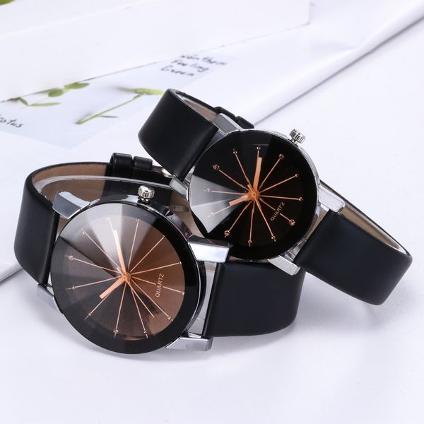

men's women's watches luxury dot diamond watches casual classic spots diamond leather mens watches lover fashion designer couple w, Slivery;brown