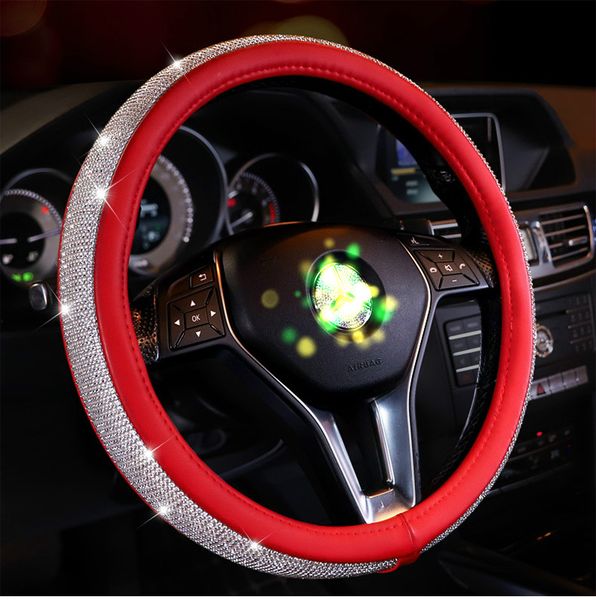 

olpay steering wheel cover for women car accessories diamond steering wheel cover 38 cm