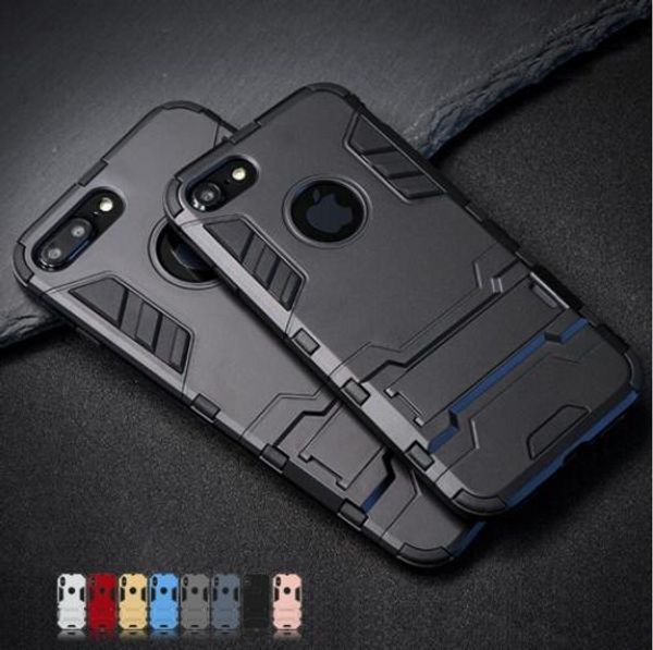 

wholesale luxury stand armor phone holder case for iphone 7 8 6 6s plus x s xs hybrid tpu+hard pc shockproof back cover for iphone 5 5s se