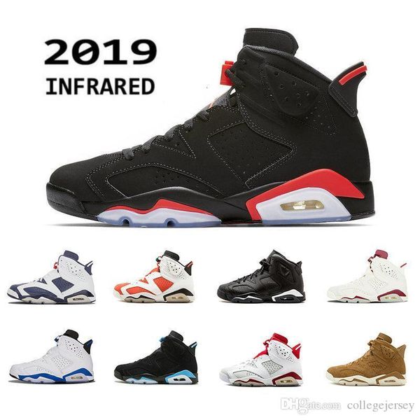 

2019 new black infrared 6 bred mens basketball shoes alternate angry bull 6s men sports blue wheat unc gatorade trainers sneakers 7-13