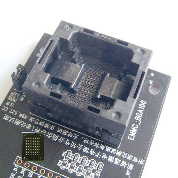 NAND flash Okuyucu programcı eMMC yuvası eMCP serisi Adaptörü eMMC cips veri kurtarma cihazı Freeshipping eMMC100 soket USB Tectep BGA100