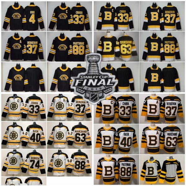 

2019 stanley cup boston bruins patrice bergeron black third jersey torey krug tuukka rask zdeno chara david pastrnak brad marchand boston, Black;red