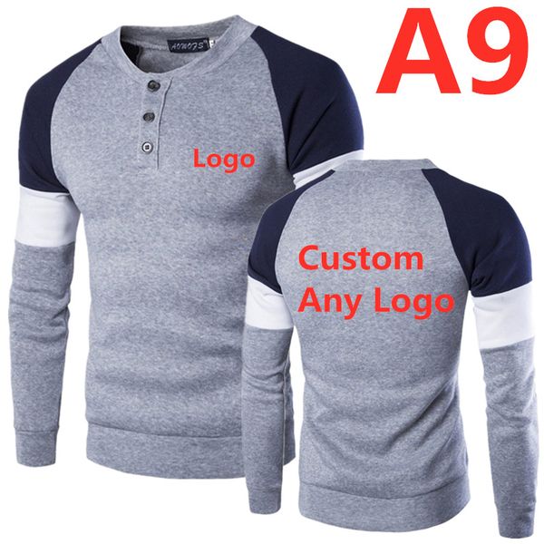 

a9 men's patchwork hoodies man thin harajuku sweatshirts male confortable big size hooded custom logo hoody, Black