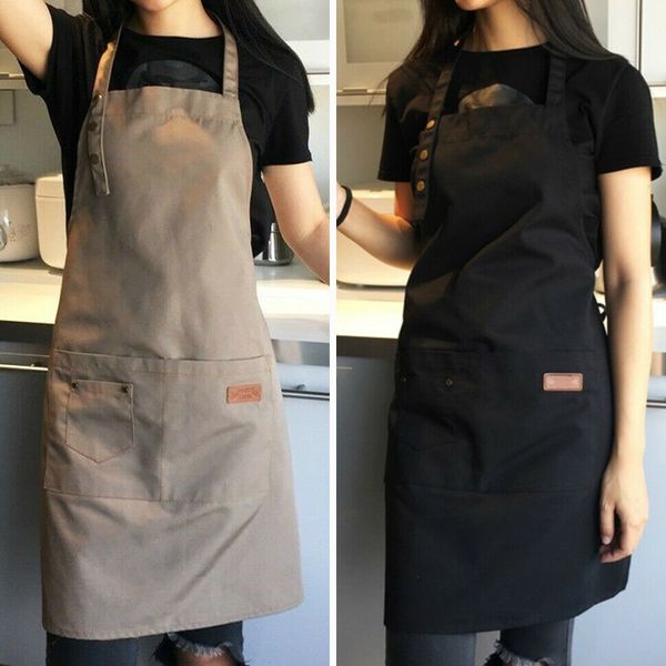

cotton pockets apron butcher crafts baking chefs kitchen cooking bbq plain