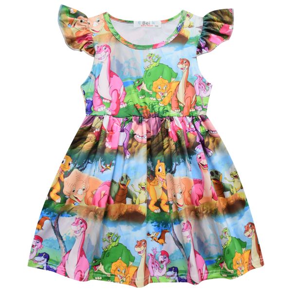 

baby girls dress short sleeve pajamas nightgown sleepwear nightie princess casual dresses, Red;yellow