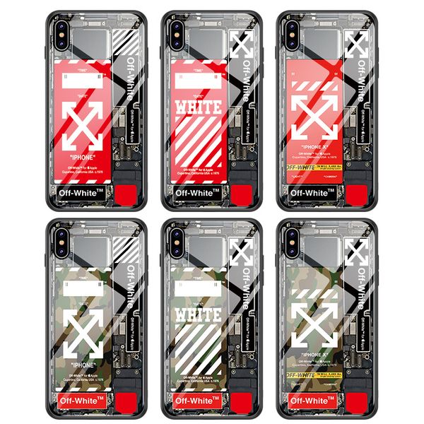 

super plating arrow tempered glass case for iphone 11 pro xs max xr 6 6s 7 8 plus coque pattern cover for iphone 8 7 xs xr thin case