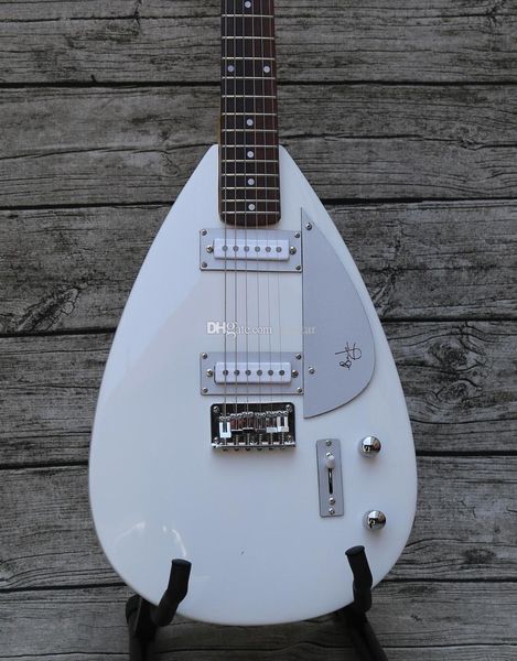 

custom white brian jones electric guitar white teardrop guitars chinese made signature guitars